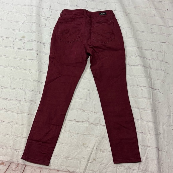 EARL JEANS “skinny ankle” fit Women’s  Burgundy Skinny Jeans size 2 GUC - Picture 5 of 16